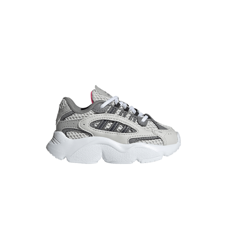 adidas Ozmillen Elastic Lace I 'Grey White Pink' — Grey One/Grey Three/Cloud White