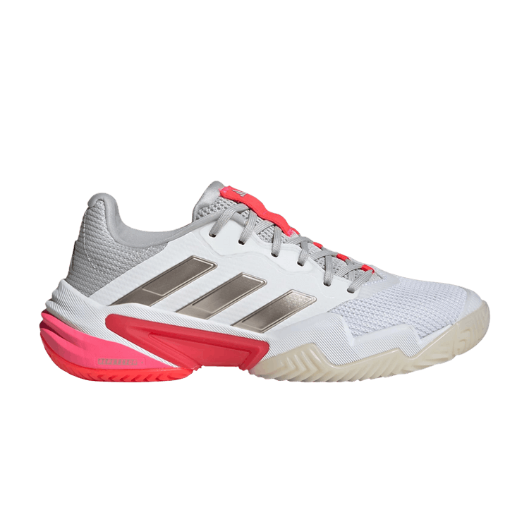 Adidas Wmns Barricade 13 'Champagne Metallic Lucid Red' — Cloud White/Champagne Metallic/Lucid Red