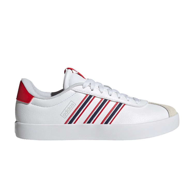 Adidas Wmns VL Court 3.0 'White Navy Scarlet' — Cloud White/Team Navy Blue/Better Scarlet