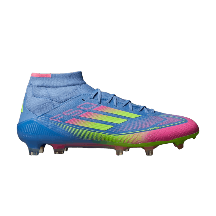 adidas Wmns Adizero F50 Elite Mid FG 'Celestial Victory Pack' — Blue Fusion/Lucid Lemon/Lucid Pink