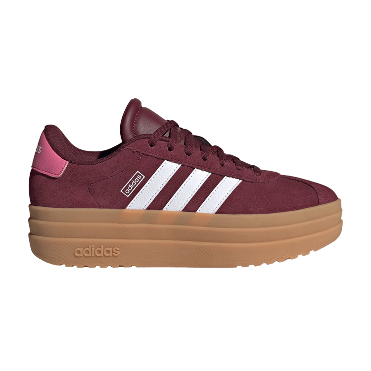 Adidas VL Court Bold J 'Shadow Red Pink Fusion' — Shadow Red/Cloud White/Pink Fusion