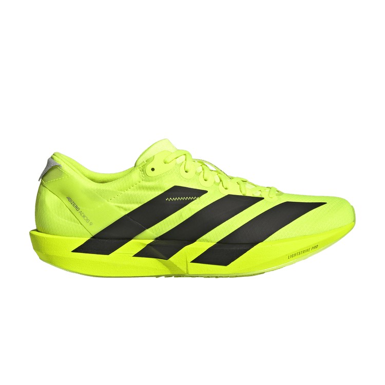adidas Wmns Adizero Adios 9 'Lucid Lemon Black' — Lucid Lemon/Core Black/Halo Silver