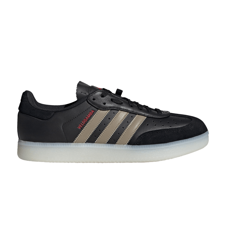 Adidas Velosamba Leather 'Black Cyber Metallic' — Core Black/Cyber Metallic/Pure Ruby
