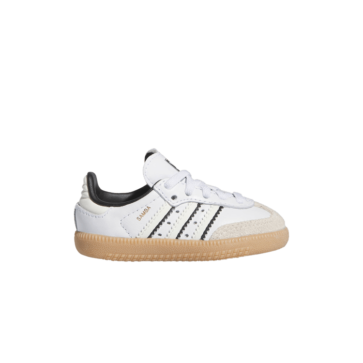 Adidas Samba OG EL I 'Double White Black Gum' — Cloud White/Off White/Core Black