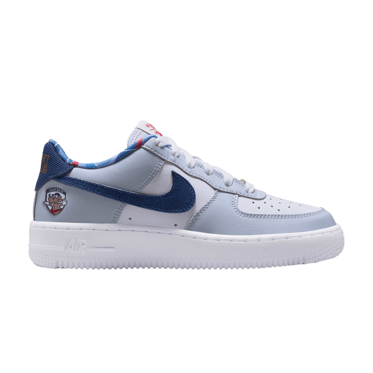 Nike Air Force 1 LV8 GS 'Just Do It Mascot' — White/White/Ghost/Midnight Navy