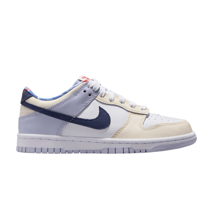 Nike Dunk Low GS 'Just Do It' — White/White/Ghost/Midnight Navy