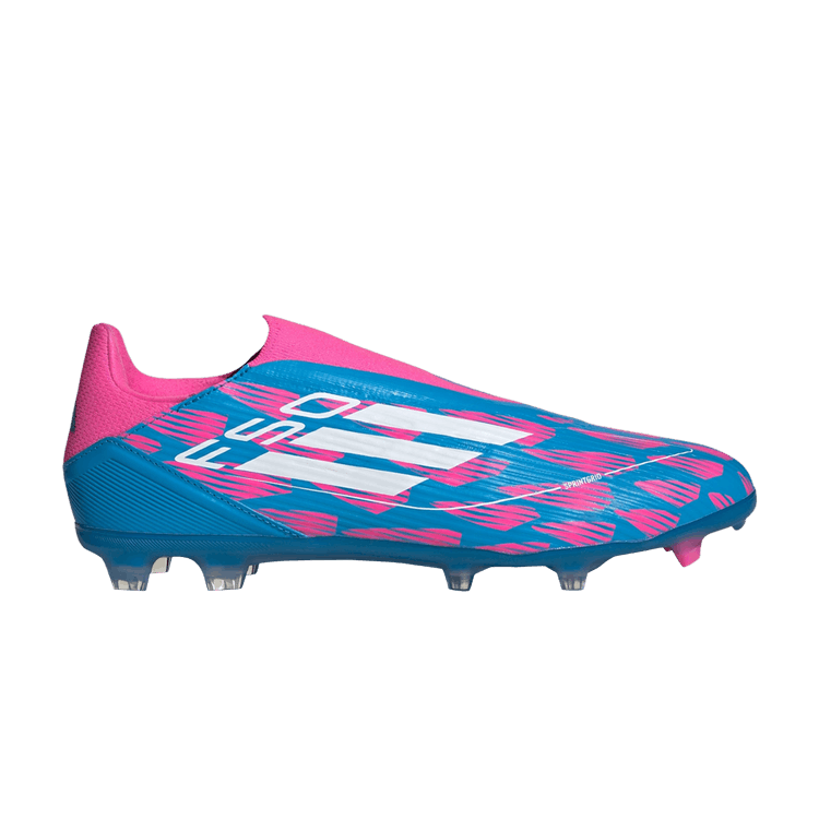 adidas Adizero F50 League Laceless FG MG 'Reemergence Pack' — Solar Blue/Cloud White/Solar Pink