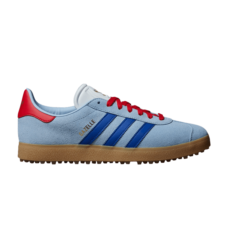 adidas Gazelle Spikeless Golf 'Clear Sky Scarlet' — Clear Sky/Royal Blue/Better Scarlet