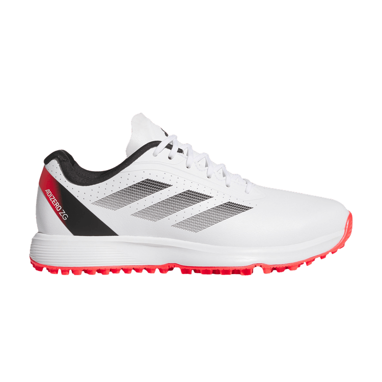 adidas Adizero ZG Spikeless Golf K 'White Lucid Red' — Cloud White/Lucid Red/Core Black