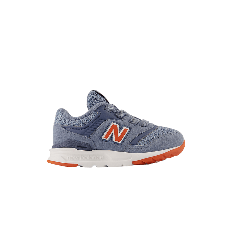 New Balance 997H Bungee Lace Toddler Wide 'Grey Poppy' — Grey/Poppy