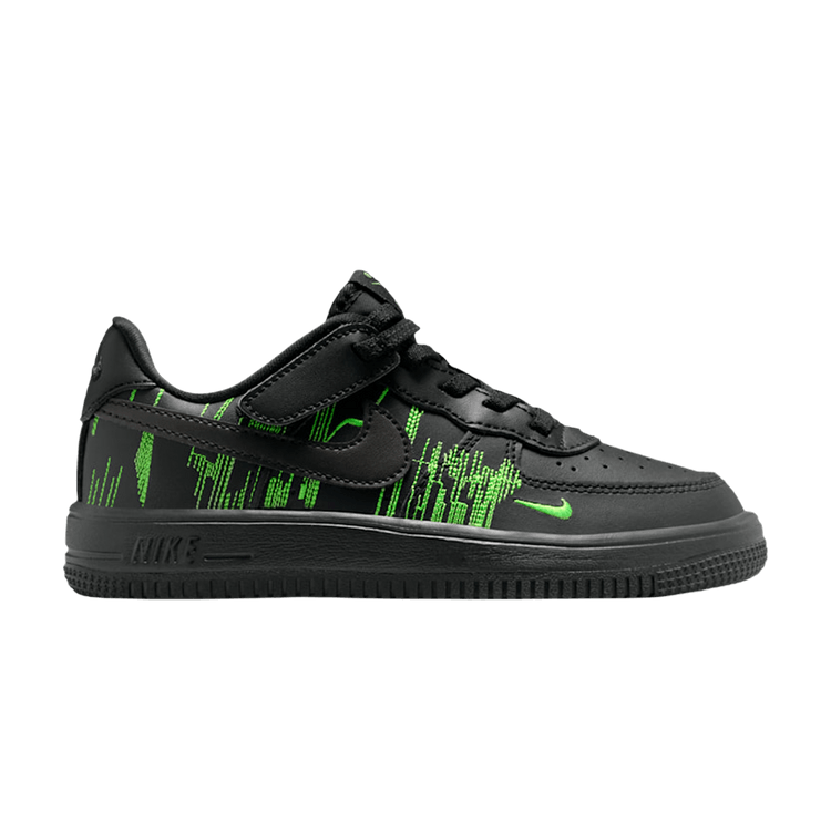 Nike Force 1 Low Easyon Lv8 4 PS 'Black Green Strike' — Black/Black-Green Strike