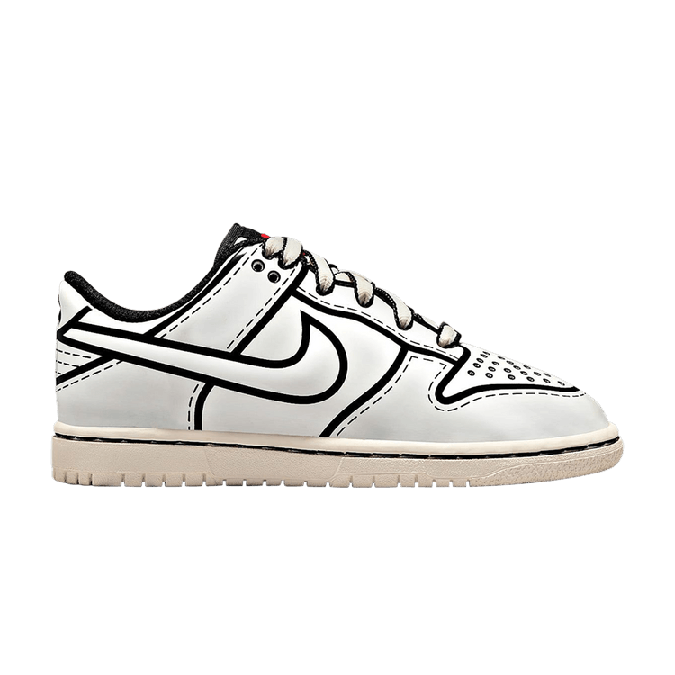 LEGO x Nike Dunk Low PS 'Sail' — Sail/Sail/Black/Rush Red
