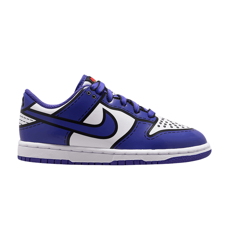 Lego x Nike Dunk Low PS 'Bright Concord' — White/Rush Red/Tour Yellow/Bright Concord