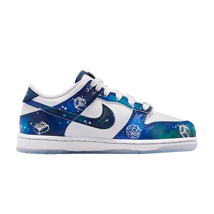 LEGO x Nike Dunk Low PS 'Galaxy' — White/Brave Blue/Metallic Platinum/Multi-Color