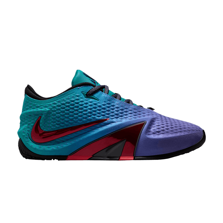 Nike Ja 4 'NY vs. NY' — Purple And Teal Gradient With Metallic Red