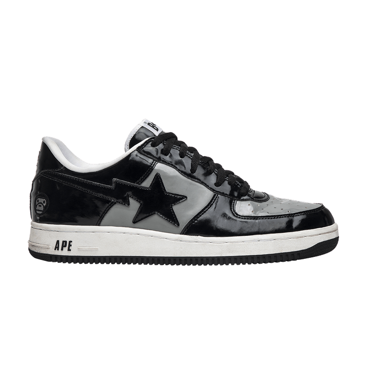 Bapesta FS-001 Low 'Black Grey' — Black/White/Grey