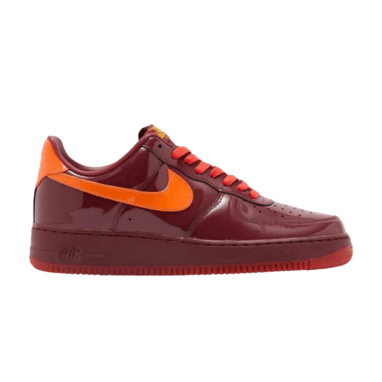 Nike Air Force 1 Low 'Patent Leather Dark Team Red' — Dark Team Red/University Gold-Safety Orange-Challenge Red