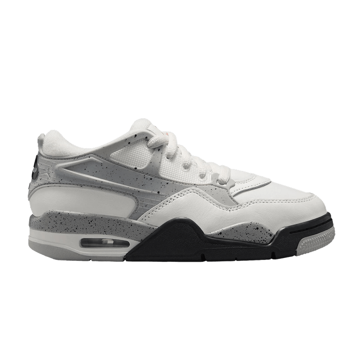 Air Jordan 4 RM GS 'White Cement' — Summit White/Black/Matte Silver/Fire Red