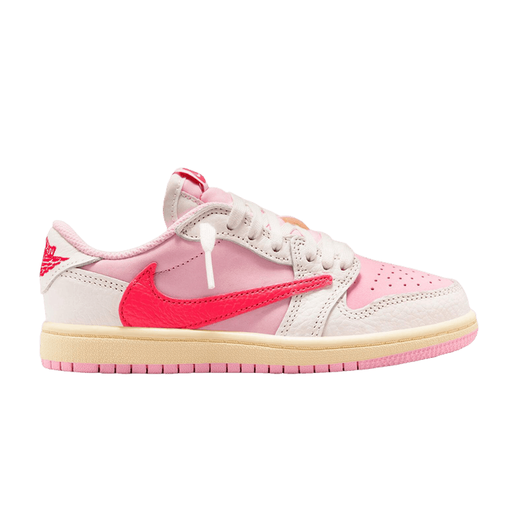 Travis Scott x Air Jordan 1 Retro Low OG PS 'Sail Tropical Pink' — Sail/Tropical Pink-Shy Pink-Muslin