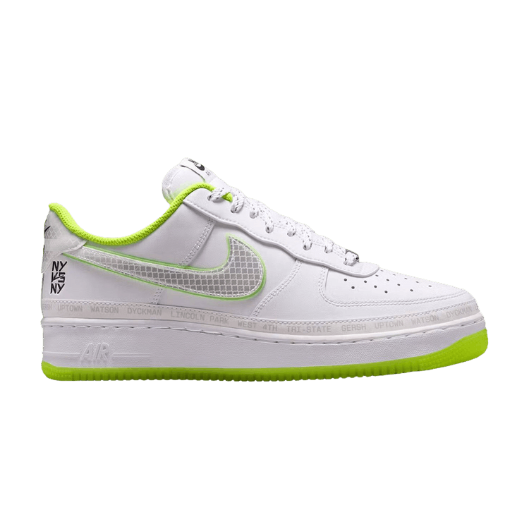 Nike Air Force 1 Low 'NY vs. NY' — White/White/Volt