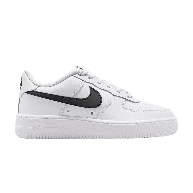 Nike Air Force 1 Tech GS 'White Black' — White/White/Black