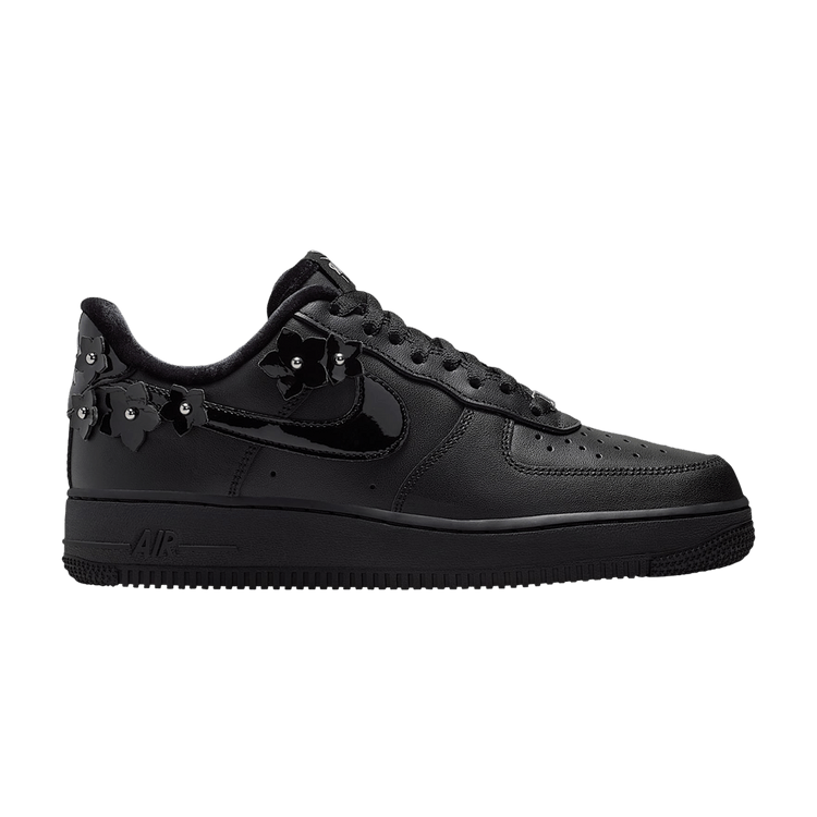 Nike Wmns Air Force 1 '07 'Florette' — Black/Off Noir/Metallic Silver/Black