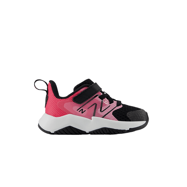 New Balance Rave Run v2 Bungee Lace Top Strap Toddler 'Signal Pink Black' — Signal Pink/Black