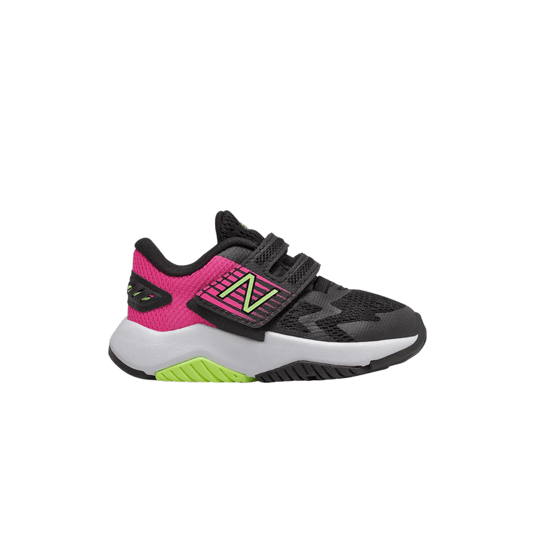 New Balance Rave Run Toddler X-Wide 'Black Pink Glow' — Black/Pink Glow/Bleached Lime Glow