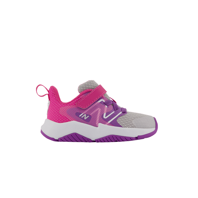 New Balance Rave Run v2 Bungee Lace Toddler 'Summer Fog Hi-Pink' — Summer Fog/Mystic Purple/Hi-Pink