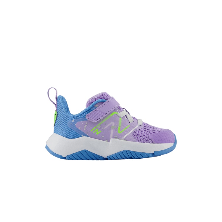 New Balance Rave Run v2 Bungee Lace Top Strap Toddler 'Lilac Glo Sky Blue' — Lilac Glo/Sky Blue/Pixel Green