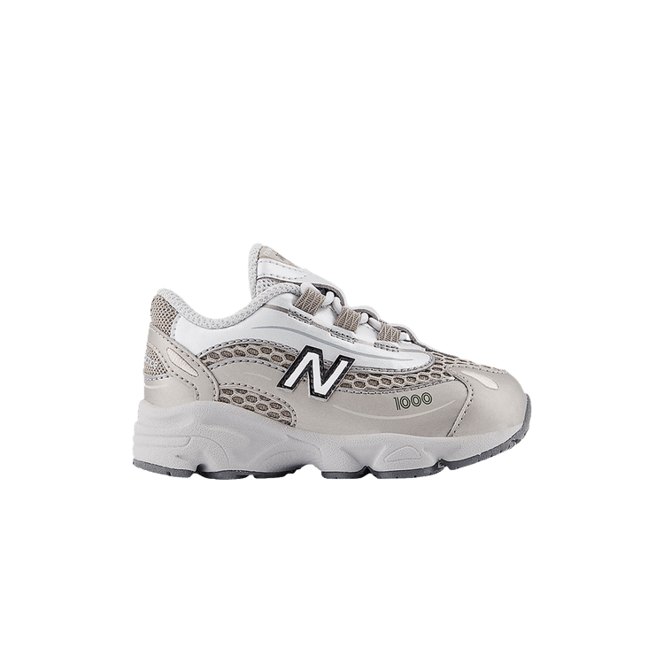 New Balance 1000 Bungee Lace Toddler 'Arid Stone' — Arid Stone/Light Silver Metallic