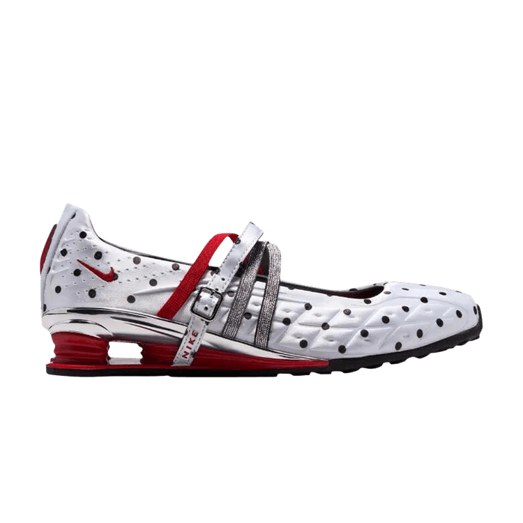 Naked Copenhagen x Nike Wmns Shox Z Calistra 'Polka Dot' — White/Black/Metallic Silver/University Red