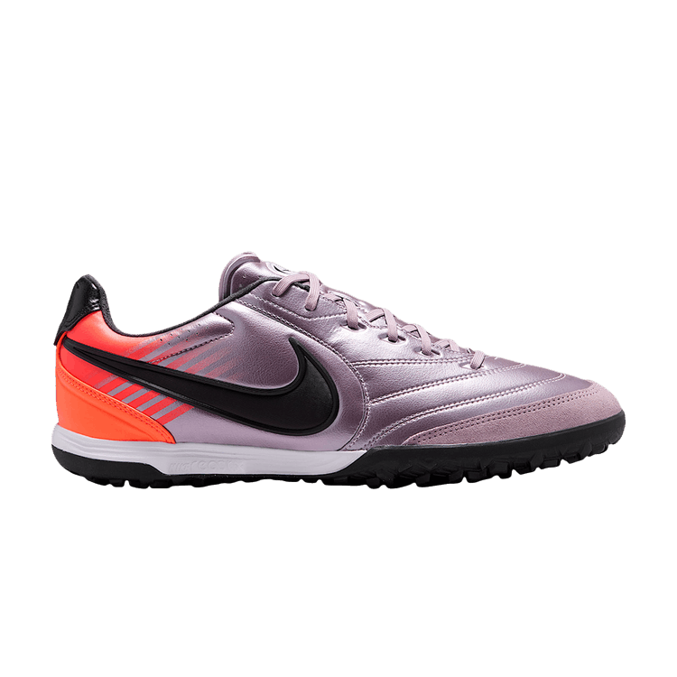 Nike Tiempo Ligera Pro Heritage TF 'Bleached Lilac Total Orange' — Bleached Lilac/Total Orange/Black