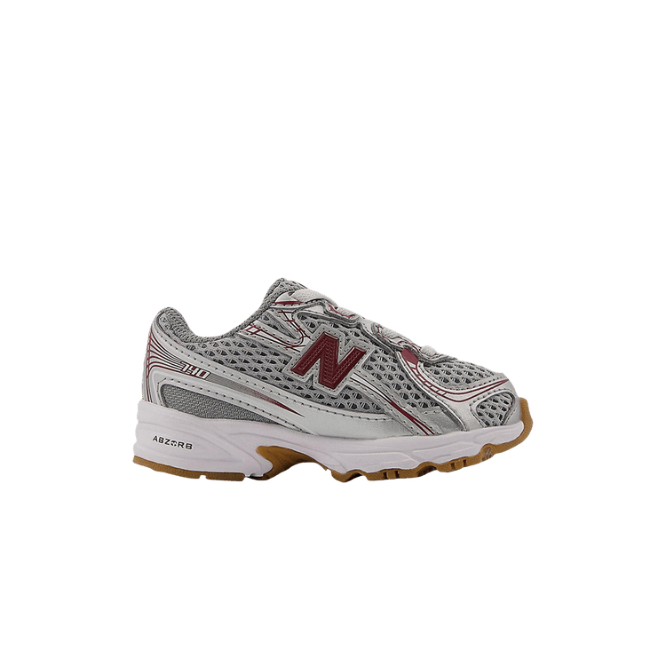 New Balance 740 Bungee Lace Toddler 'Silver Metallic Monarch Burgundy' — Silver Metallic/Monarch Burgundy