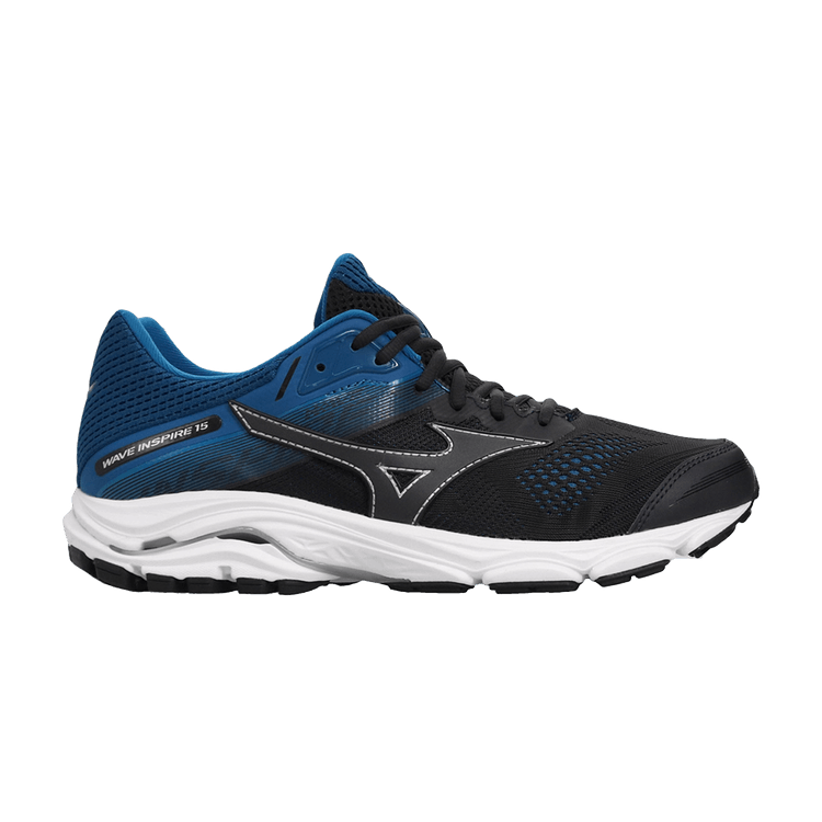 Mizuno Wave Inspire 15 Super Wide 'Black Blue' — Black/Blue