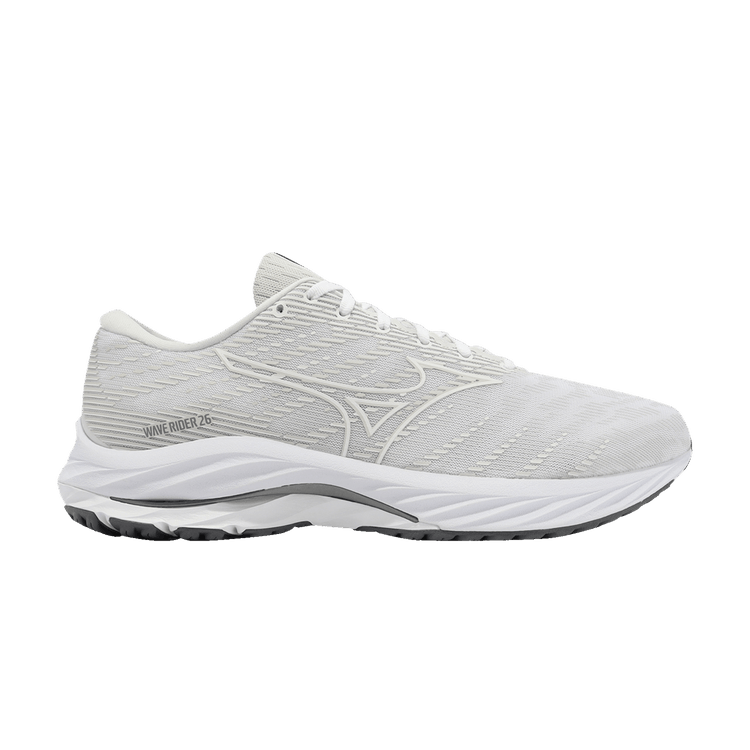 Mizuno Wave Rider 26 Super Wide 'White Grey' — White/Grey