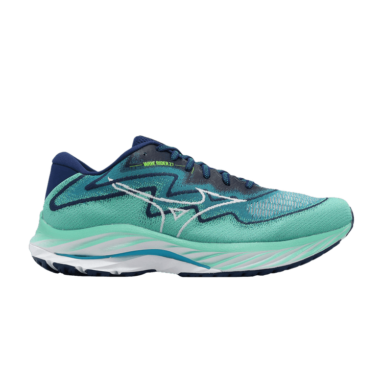 Mizuno Wave Rider 27 SSW 'Atlantis Blue Depths' — Atlantis/White/Blue Depths