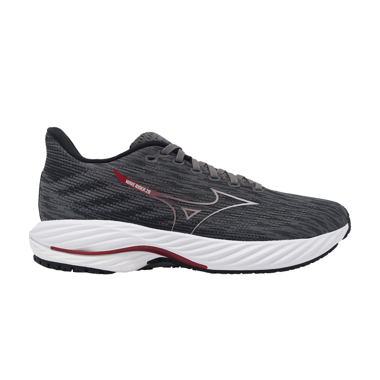 Mizuno Wave Rider 28 'Quiet Shade Rumba Red' — Quiet Shade/Nimbus Cloud/Rumba Red