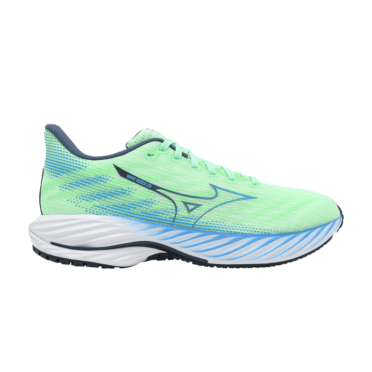 Mizuno Wave Rider 28 'Neo Mint Frontier Blue' — Neo Mint/Frontier Blue/Vintage Indigo