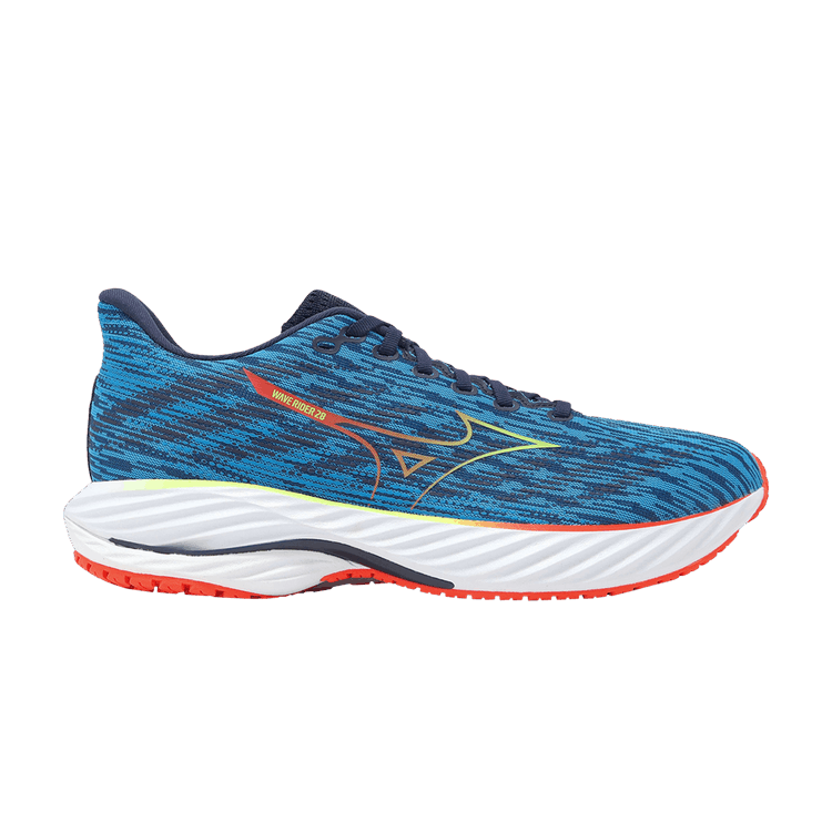 Mizuno Wave Rider 28 'Blue Pace Green Gecko' — Blue Pace/Green Gecko