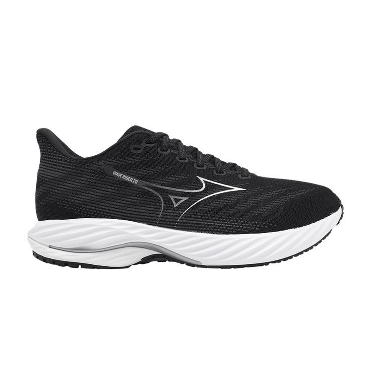 Mizuno Wave Rider 28 Super Wide 'Black White' — Black/White