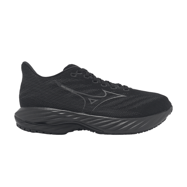 Mizuno Wave Rider 28 Super Wide 'Black Quiet Shade ' — Black/Quiet Shade
