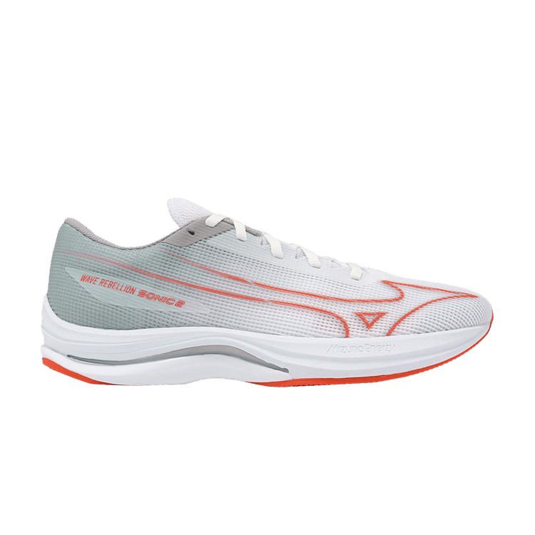 Mizuno Wave Rebellion Sonic 2 'White Hot Coral Harbor Mist' — White/Hot Coral/Harbor Mist