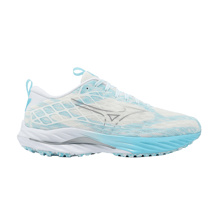 Mizuno Wave Inspire 20 SP 'White Silver Blue Glow' — White/Silver/Blue Glow