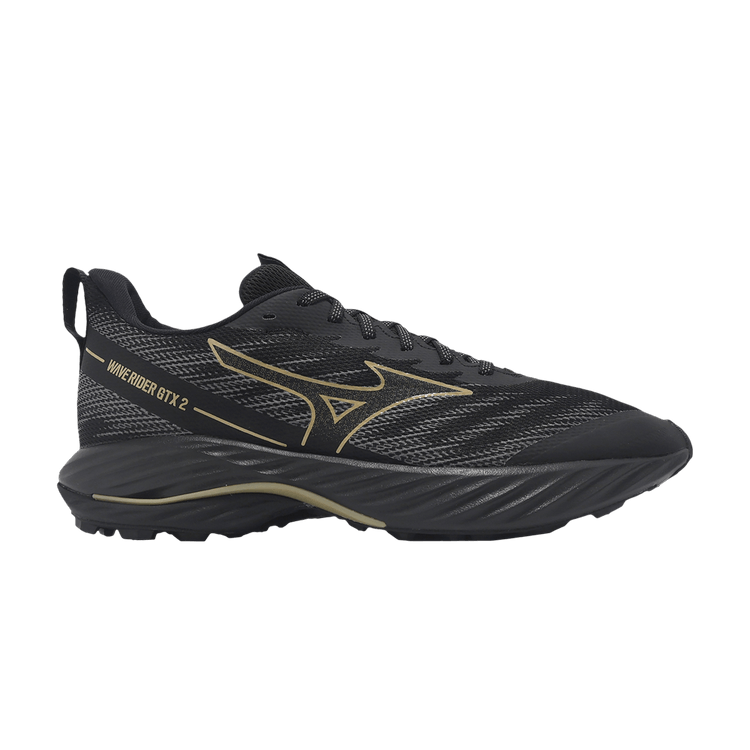 Mizuno Wave Rider GORE-TEX 2 2E Wide 'Black Gold' — Black Gold