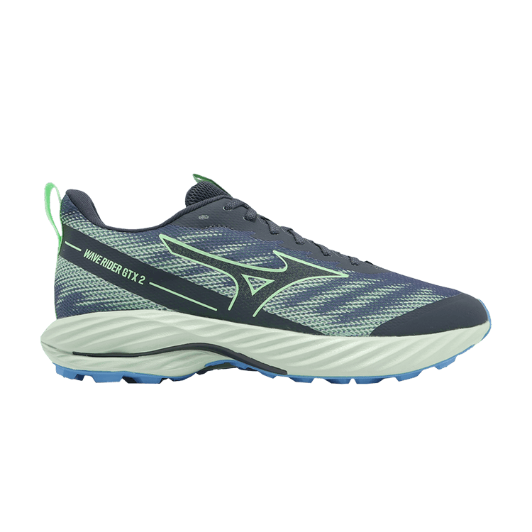 Mizuno Wave Rider GORE-TEX 2 Super Wide 'Vintage Indigo Neo Mint' — Vintage Indigo/Neo Mint/Frontier Blue