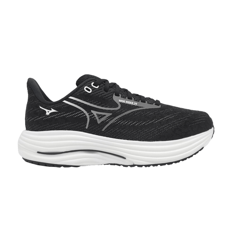 Mizuno Wave Rider 29 Super Wide 'Black White' — Black/White
