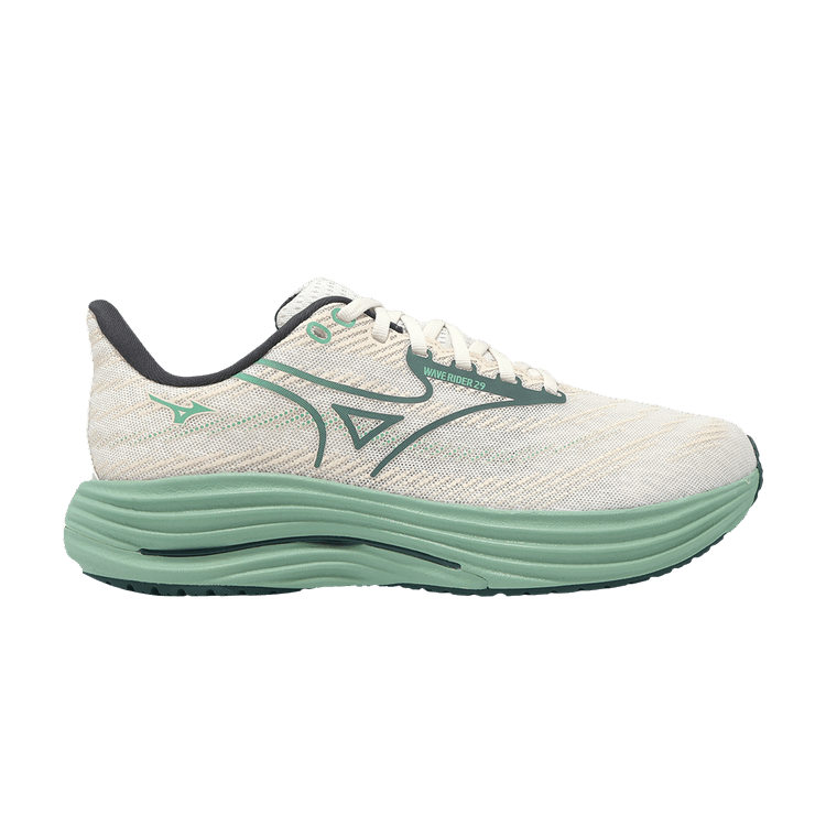 Mizuno Wave Rider 29 Super Wide 'White Bistro Green' — White/Bistro Green/Creme De Menthe