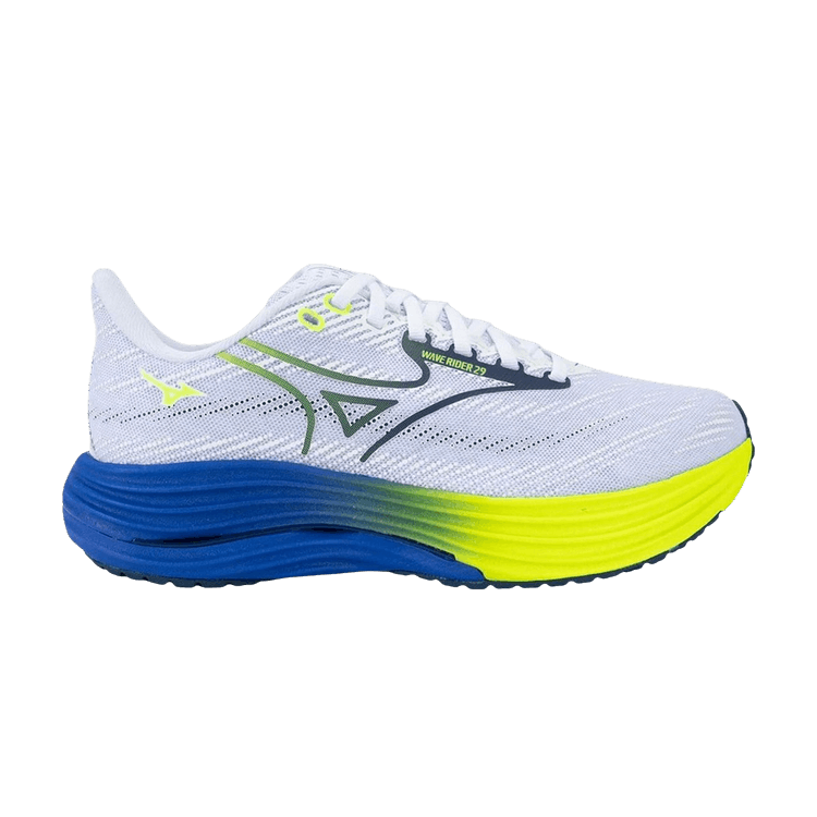 Mizuno Wave Rider 29 Super Wide 'White Blue' — White/Blue