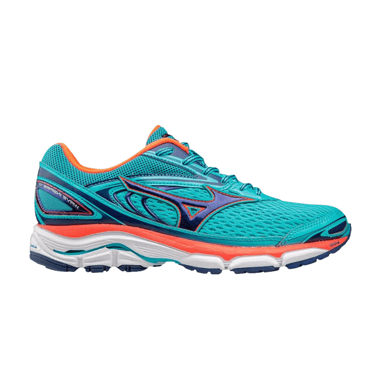Mizuno Wmns Wave Inspire 13 'Blue Coral' — Blue Radience/Fiery Coral